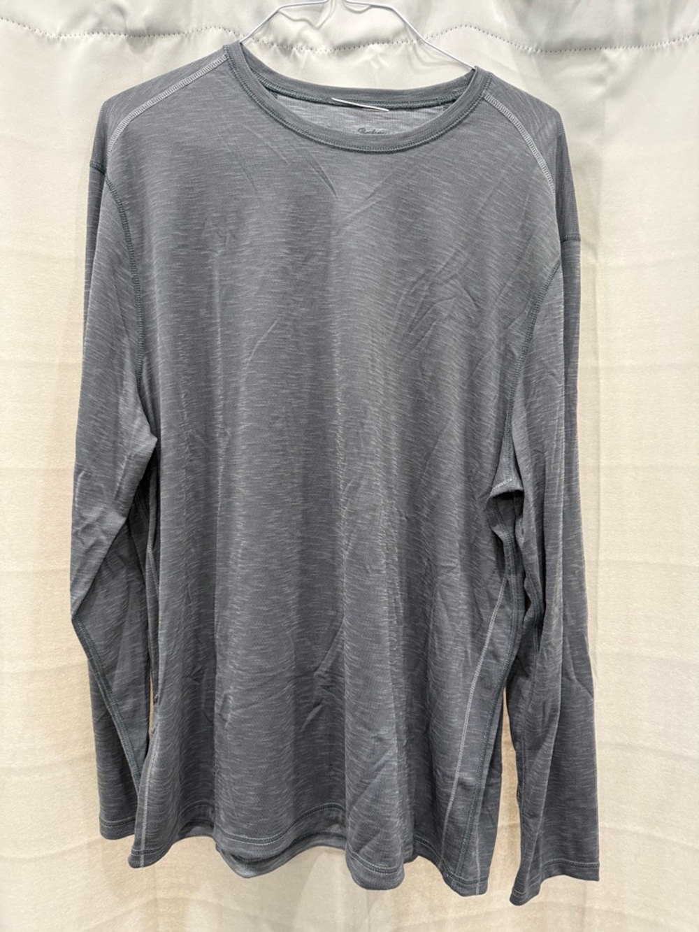 Tommy Bahama Men’s XXL Gray Long Sleeve Shirt Performance Casual Tee